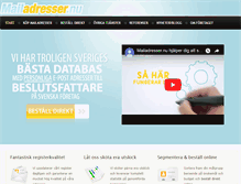 Tablet Screenshot of mailadresser.nu